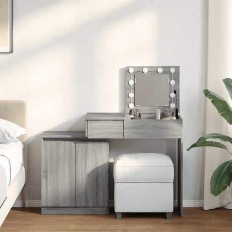 Dressing Table With Led 115X37X110.5 Cm