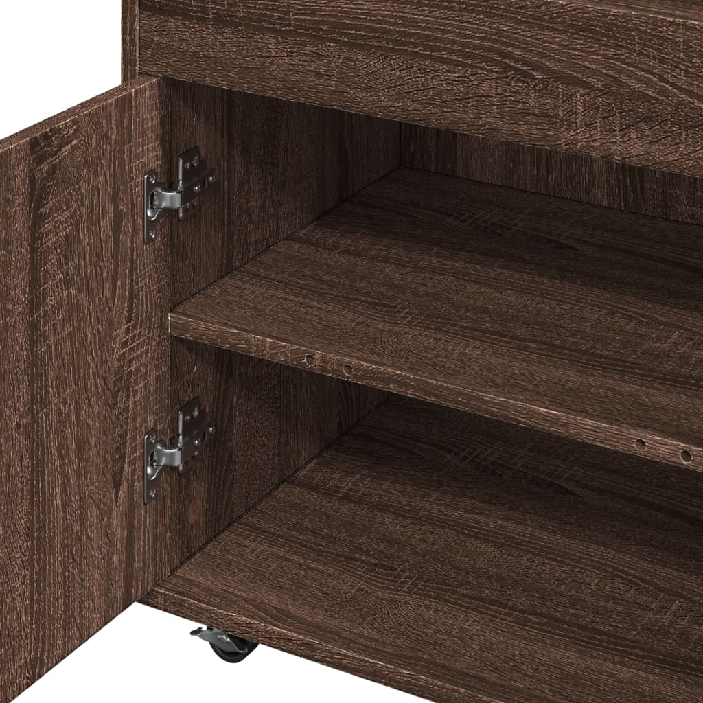 Bar Cart 60X39.5X89 Cm Engineered Wood