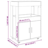 Bar Cart 60X39.5X89 Cm Engineered Wood