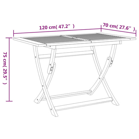 5 Piece Garden Dining Set Solid Wood Acacia