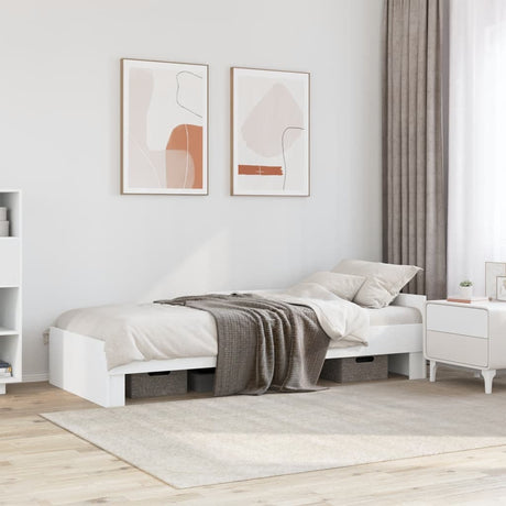 Bed Frame Without Mattress Single Engineered Wood