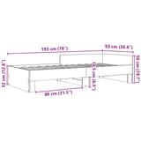 Bed Frame Without Mattress Single Engineered Wood