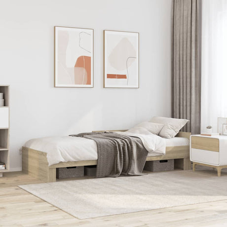 Bed Frame Without Mattress Single Engineered Wood