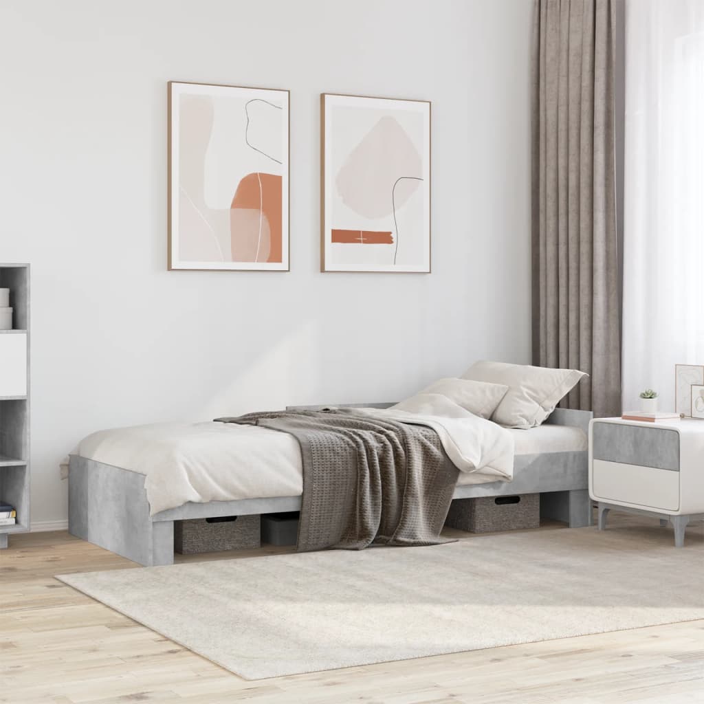Bed Frame Without Mattress Single Engineered Wood