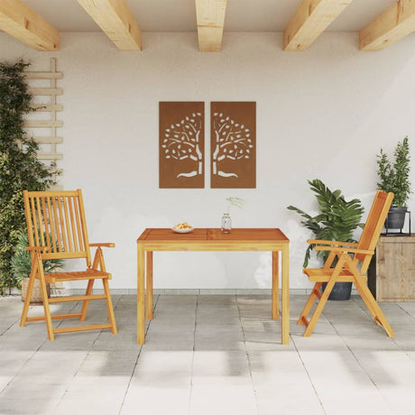 5 Piece Garden Dining Set Solid Wood Acacia