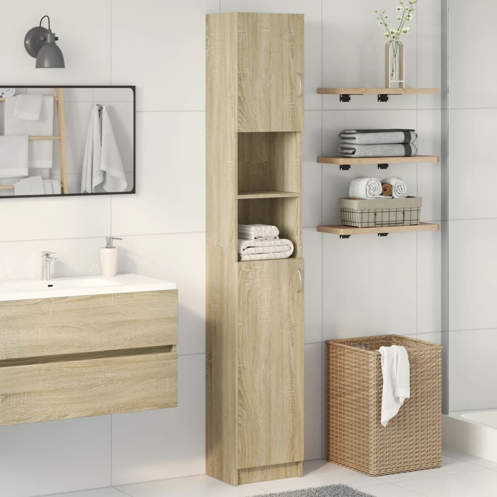 Bathroom Cabinet 32X25.5X190 Cm Engineered Wood