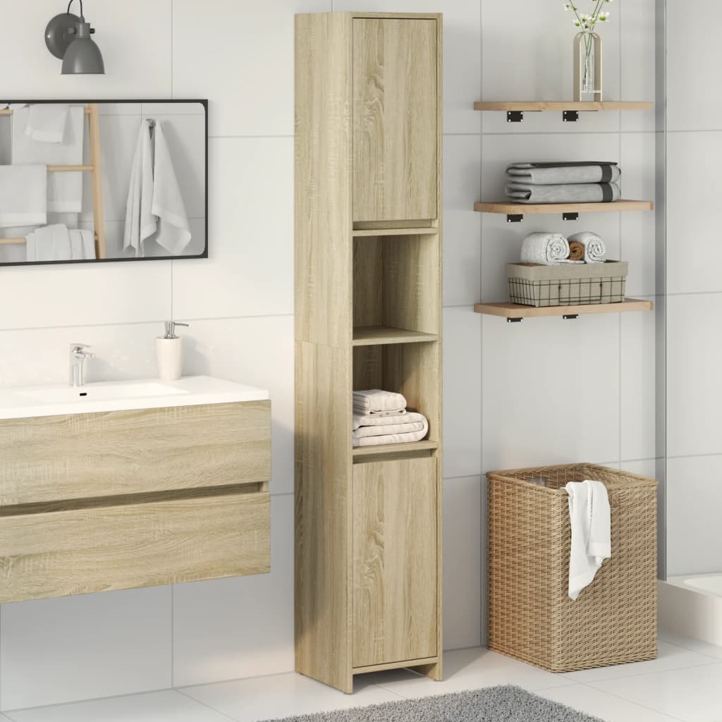 Bathroom Cabinet 30X30X183.5 Cm Engineered Wood