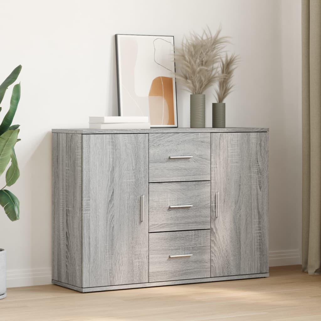 Sideboard Grey Sonoma 90.5X29.5X65 Cm Engineered Wood