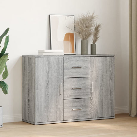 Sideboard Grey Sonoma 90.5X29.5X65 Cm Engineered Wood