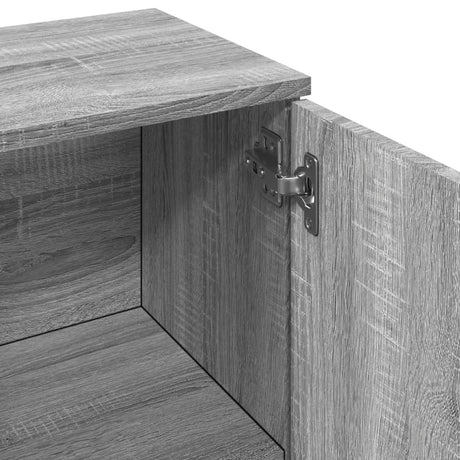 Sideboard Grey Sonoma 90.5X29.5X65 Cm Engineered Wood