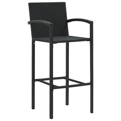 3 Piece Garden Bar Set Solid Wood Acacia And Poly Rattan