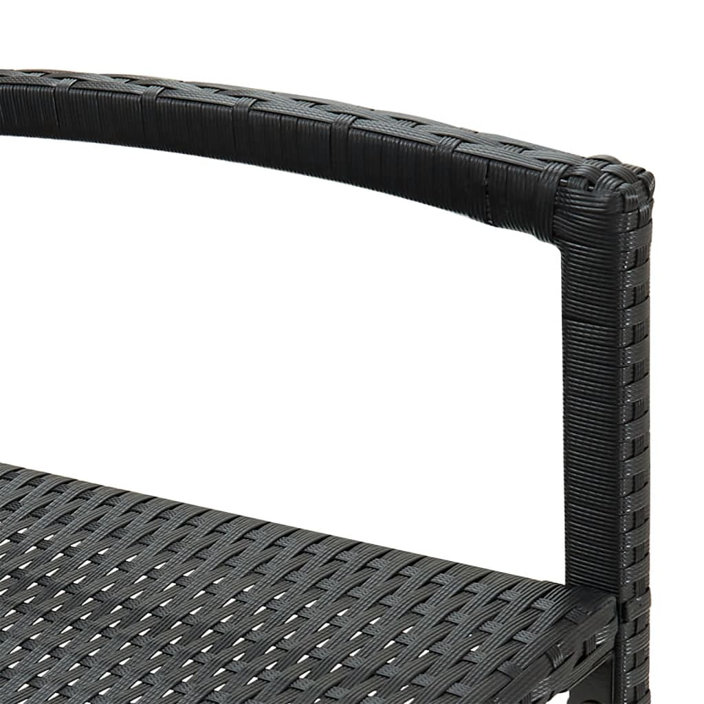 3 Piece Garden Bar Set Solid Wood Acacia And Poly Rattan