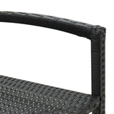 3 Piece Garden Bar Set Solid Wood Acacia And Poly Rattan