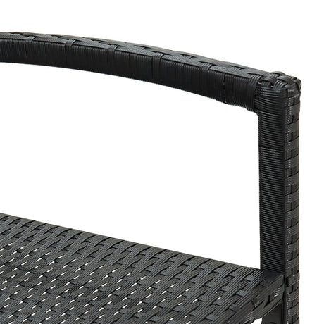 3 Piece Garden Bar Set Solid Wood Acacia And Poly Rattan