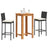 3 Piece Garden Bar Set Solid Wood Acacia And Poly Rattan