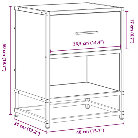 Bedside Cabinets 2 Pcs 40X31X50 Cm Engineered Wood