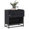 Bedside Cabinet 60X31X60 Cm Engineered Wood And Metal