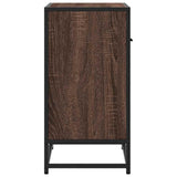 Bedside Cabinet 60X31X60 Cm Engineered Wood And Metal