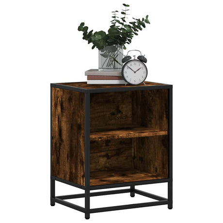 Bedside Cabinets 2 Pcs 40X31X50 Cm Engineered Wood And Metal