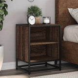 Bedside Cabinets 2 Pcs 40X31X50 Cm Engineered Wood And Metal