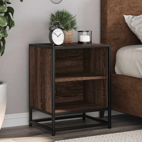 Bedside Cabinets 2 Pcs 40X31X50 Cm Engineered Wood And Metal