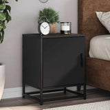 Bedside Cabinet 40X31X50 Cm Engineered Wood And Metal