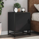 Bedside Cabinet 40X31X50 Cm Engineered Wood And Metal