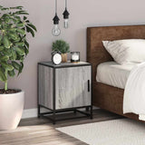Bedside Cabinet 40X31X50 Cm Engineered Wood And Metal