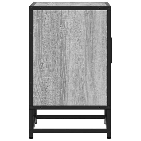 Bedside Cabinet 40X31X50 Cm Engineered Wood And Metal