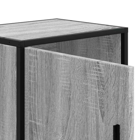 Bedside Cabinet 40X31X50 Cm Engineered Wood And Metal