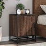 Bedside Cabinet 40X31X50 Cm Engineered Wood And Metal