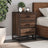 Bedside Cabinet 40X34.5X60 Cm Engineered Wood And Metal