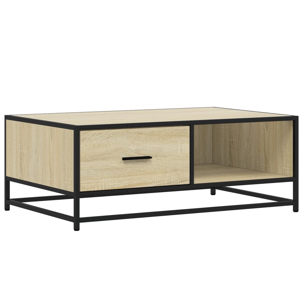 Coffee Table 90X57X35 Cm Engineered Wood And Metal