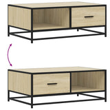 Coffee Table 90X57X35 Cm Engineered Wood And Metal