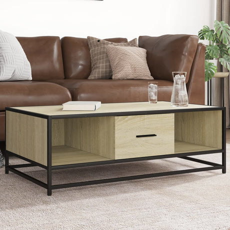 Coffee Table 100X57X35 Cm Engineered Wood And Metal