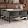 Coffee Table Brown Oak Engineered Wood And Metal