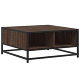 Coffee Table Brown Oak Engineered Wood And Metal