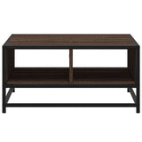Coffee Table Brown Oak Engineered Wood And Metal