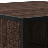 Coffee Table Brown Oak Engineered Wood And Metal