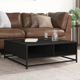 Coffee Table Brown Oak Engineered Wood And Metal