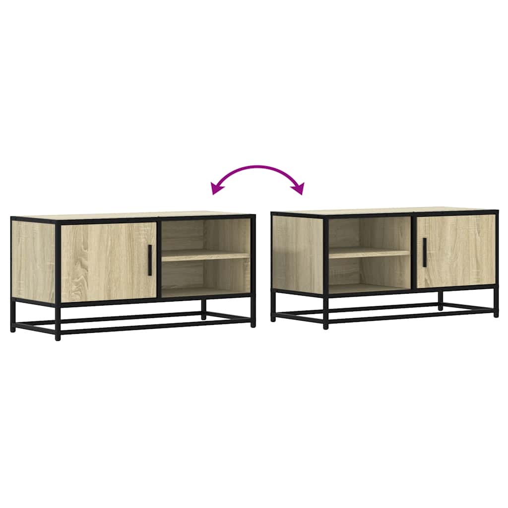 Tv Cabinet 80X34.5X40 Cm Engineered Wood And Metal