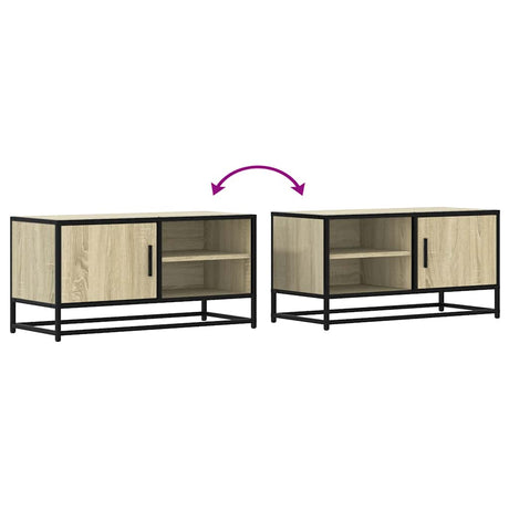 Tv Cabinet 80X34.5X40 Cm Engineered Wood And Metal