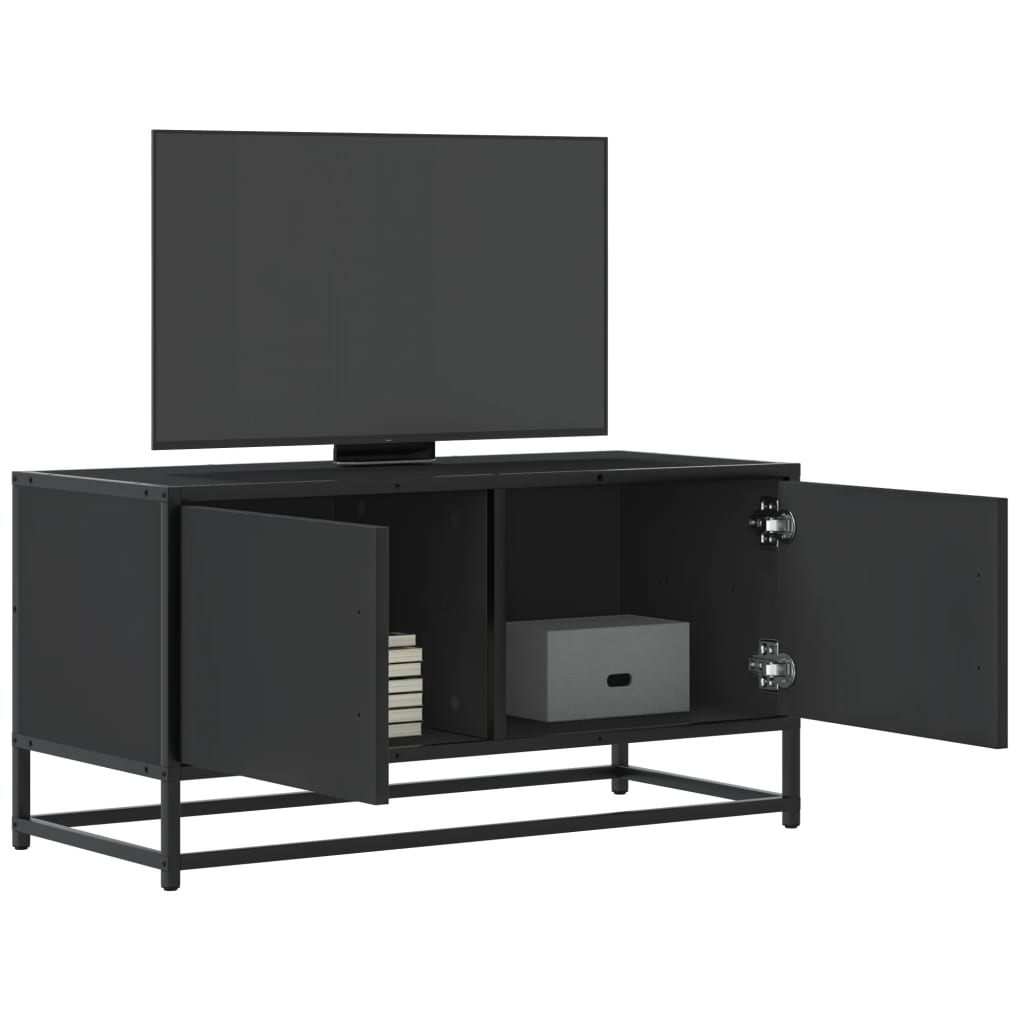 Tv Cabinet 80X34.5X40 Cm Engineered Wood And Metal