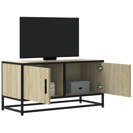 Tv Cabinet 80X34.5X40 Cm Engineered Wood And Metal
