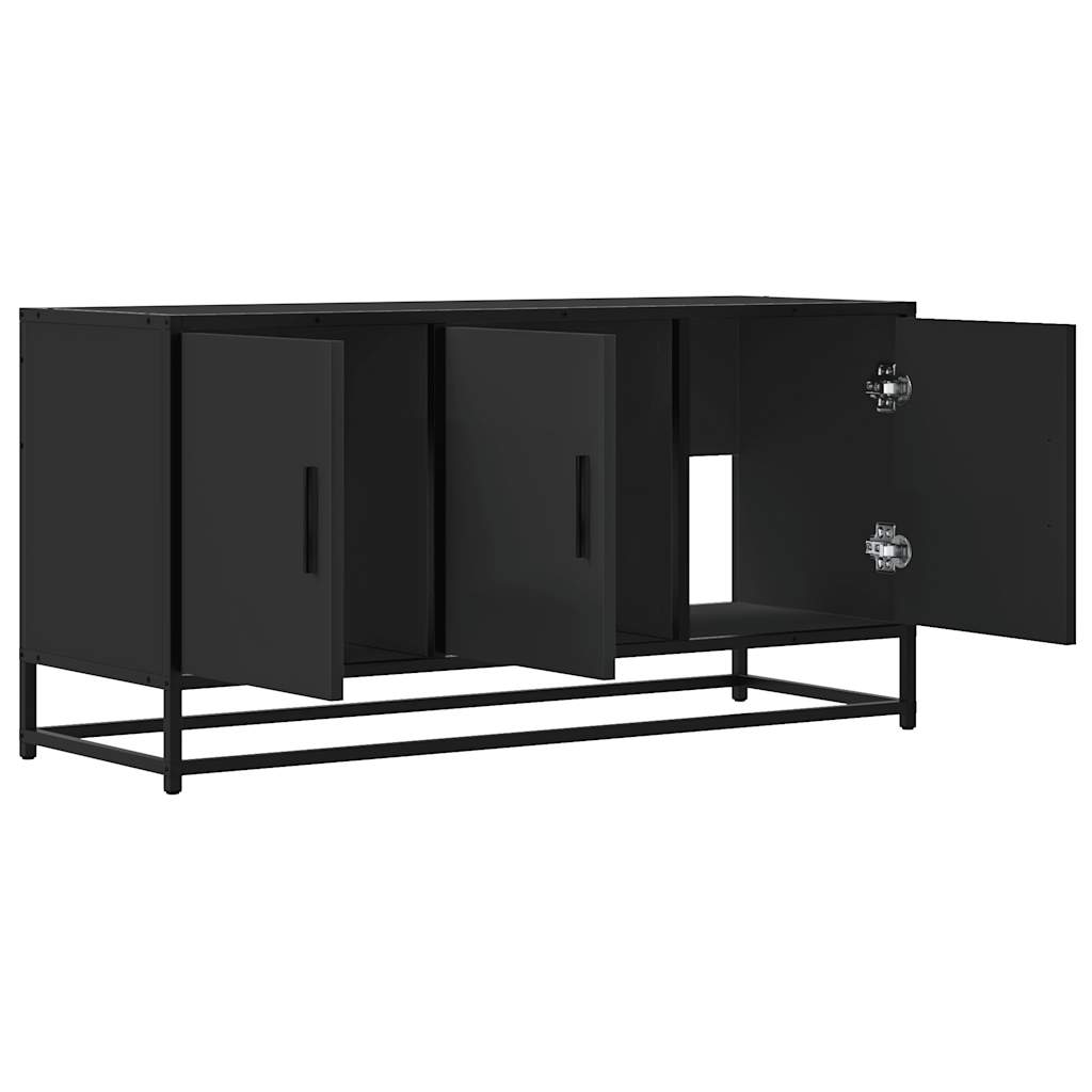 Tv Cabinet 100X35X50 Cm Engineered Wood And Metal