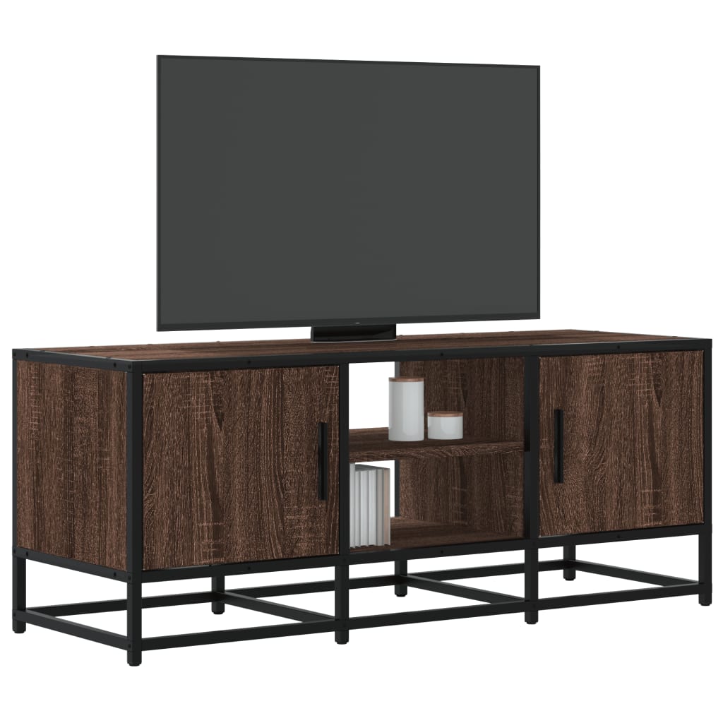Tv Cabinet 100X35X41 Cm Engineered Wood And Metal