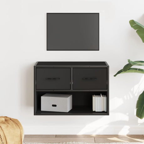 Tv Cabinet 60X31X39.5 Cm Engineered Wood And Metal