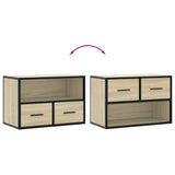 Tv Cabinet 60X31X39.5 Cm Engineered Wood And Metal