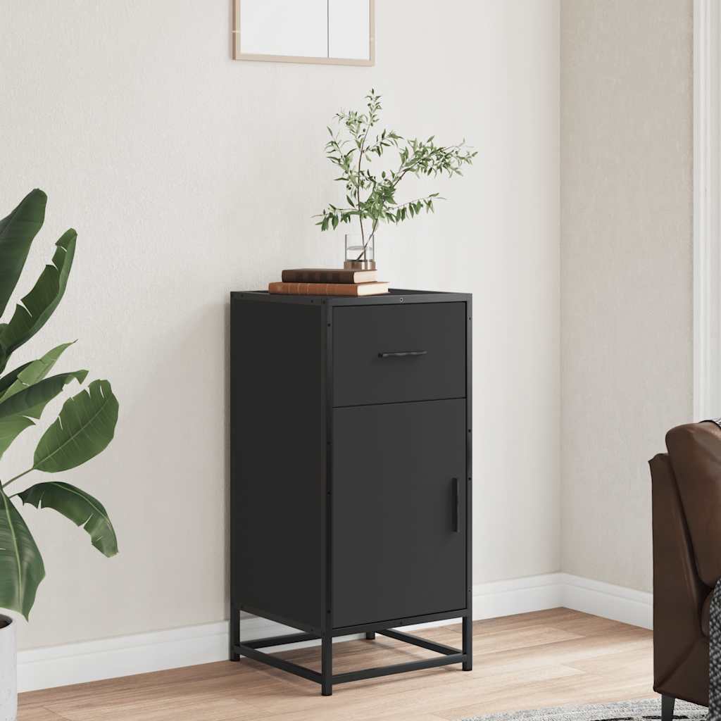 Sideboard 35.5X35X76 Cm Engineered Wood And Metal