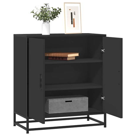 Sideboard 68X35X76 Cm Engineered Wood And Metal